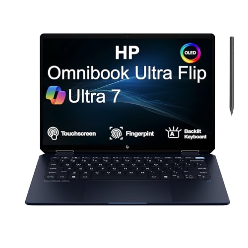 HP 14.0" Omnibook Ultra Flip Creator 2880 x 1800 Touchscreen OLED Convertible Laptop
