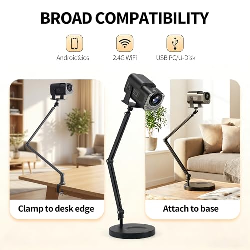 Dyhodu 1280 x 720 Model 1202-WSY-WP-TYY-2 LED Adapter Projector