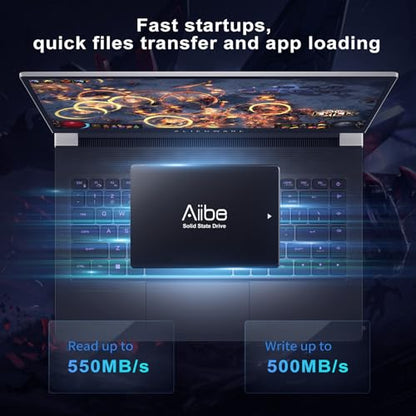 Aiibe 256GB Internal Solid State Drive Serial ATA 2.5" SSD Storage Up to 550MB/s