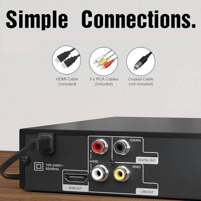 LONPOO Compact DVD Player LP-099 1920x1080 - HDMI - Black