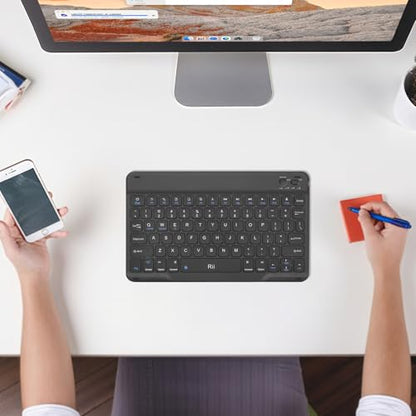 Rii RK302 Bluetooth Keyboard, 78-Key Wireless Slim Design for iPad, Android, Samsung, Windows, Mac, Linux, Tablets & Laptops