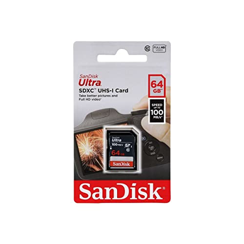 SanDisk 64GB SDSDUNR-064G-GN3IN Class 10 SDXC Card - 100MB/s Read Speed