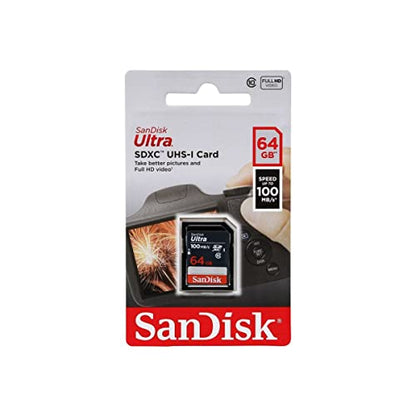 SanDisk 64GB SDSDUNR-064G-GN3IN Class 10 SDXC Card - 100MB/s Read Speed
