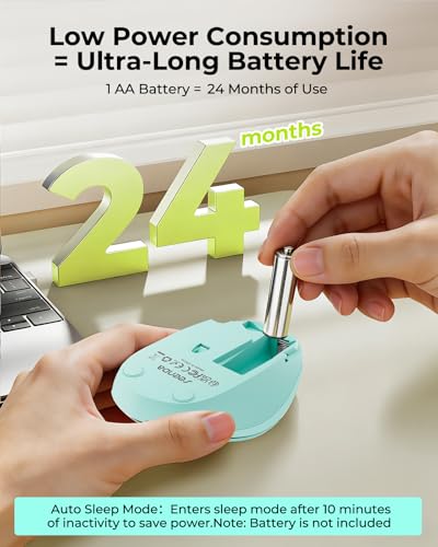 seenda Wireless Mouse for Laptop 2.4G Noiseless Mouse USB Receiver Optical Right Hand 3 Button Compact