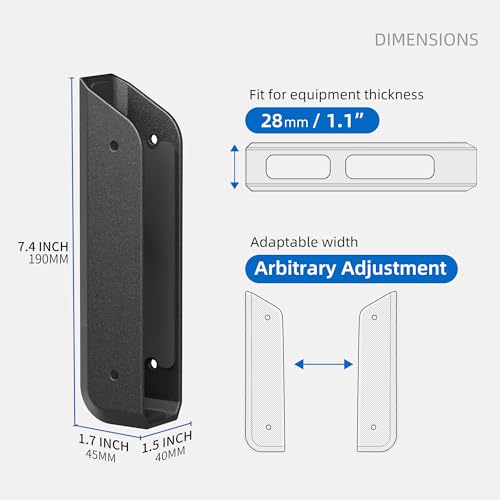 ELETIUO 2 Count WALL-MOUNT-001 Universal Laptop Holder with Wall Mount and Adhesive Options