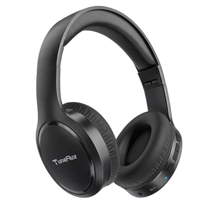 TuneFlux T7 Bluetooth Headphones, 70 Hours Playtime, Bluetooth 6.0, Wired/Wireless Connectivity, Over-Ear Design, High-Fidelity Audio