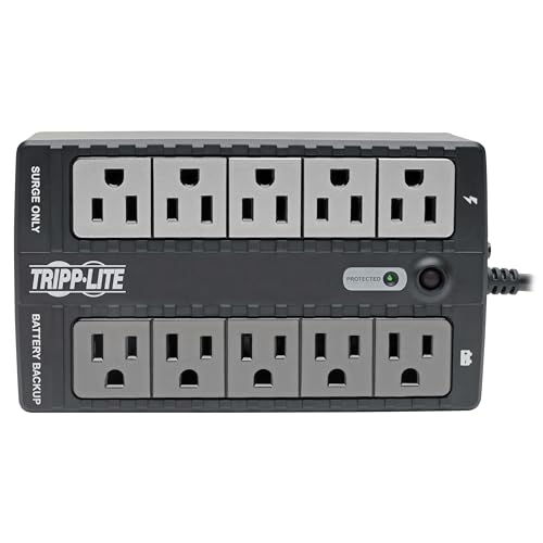 Tripp Lite Compact INTERNET550U UPS Battery Backup 550VA / 300W, 120V, 10 Outlets, NEMA Plug