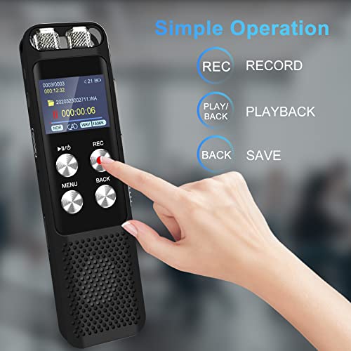 G 2 Inches L87 USB Voice Recorder with 48GB Memory Storage, Built-in Microphone