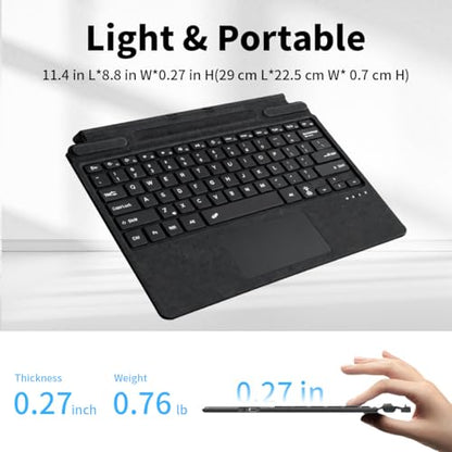 Sooguard Surface Pro Keyboard 11/10/9/8/X Bluetooth Backlit Keyboard with Multi-Touch Trackpad