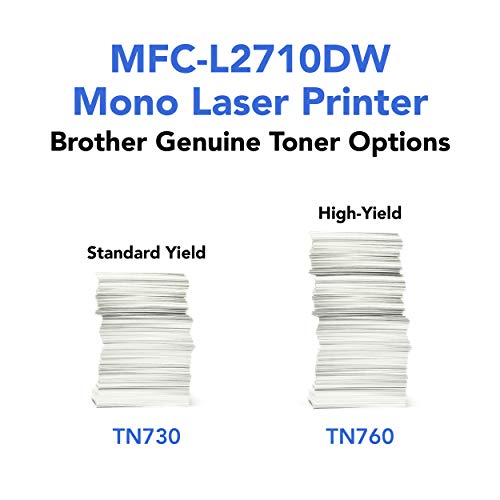 Brother MFCL2710DW 2400 x 600 dpi Monochrome Laser All-in-One Printer with Wireless Networking