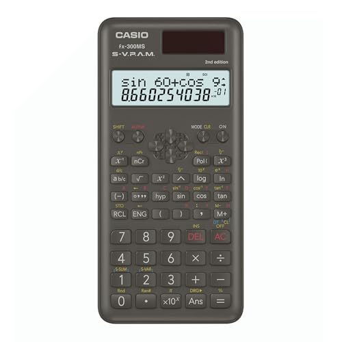 Casio 3 Inches FX-300MSPLUS2 10-Digit LCD Engineering/Scientific Calculator