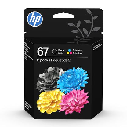 HP Ink Cartridge Black/Tri-Color High Yield 3YP29AN 120 Page Yield Compatible with DeskJet and Envy Printers