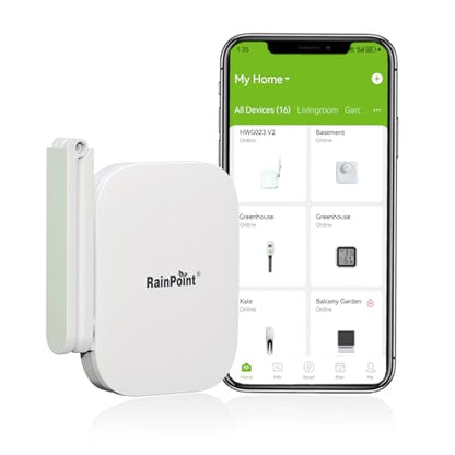 RAINPOINT 023V2 White WLAN Wi-Fi Mini Hub 2.4GHz Coverage 853ft Wireless Connectivity