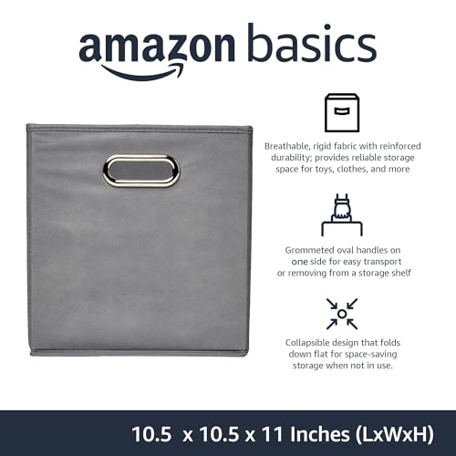 Amazon Basics 10.5" x 10.5" x 11" Fabric Storage Cube (6-Pack)