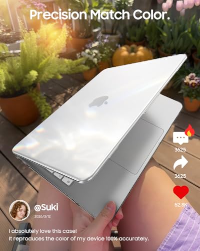 Fintie Case for MacBook Neo 13'' Model A3404 - Hard Shell Crystal Clear Cover