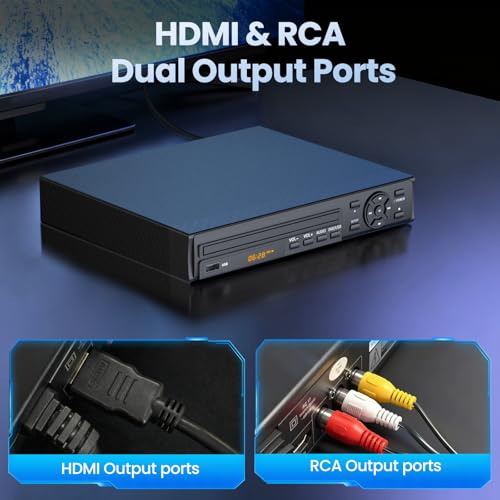 Desobry Compact HDMI DVD Player Model Standard Version 1920x1080 Multi-Format Playback