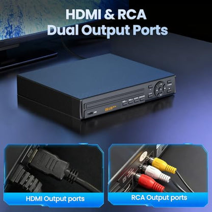 Desobry Compact HDMI DVD Player Model Standard Version 1920x1080 Multi-Format Playback