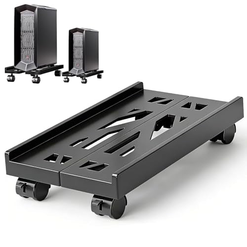 Hmseng Adjustable Mobile CPU Stand PC STAND-1 D-Black