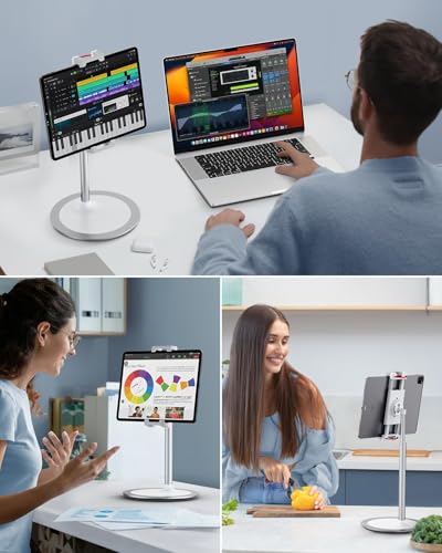 SAIJI 13.6in x 8in x 3in S3E-S Adjustable Aluminum Stand for Tablets and Phones