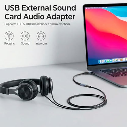 AUXNIU USB to 3.5mm Audio Adapter Model Number USBA3.5