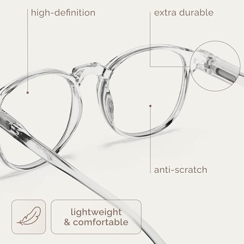 IBOANN 3 Count Oval Blue Light Blocking Glasses Set - TR90 Frame - Polycarbonate Lenses - Lightweight - UV400 Protection
