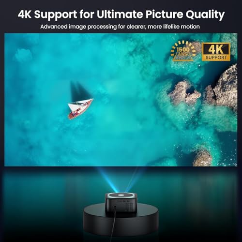 HAPPRUN 200" J7 Pro 1920x1080 1500 ANSI LCD Portable Projector