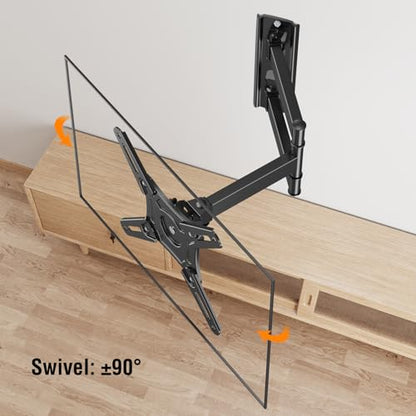 ELIVED 14-42 inch AUB0882WGSRR Wall Mount, Articulating Tilt Swivel for Monitors and TVs
