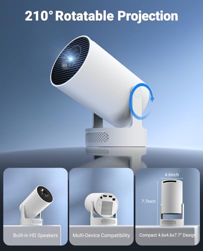 DreamFair 5.7" x 4.8" x 6.69" HY300Ultra 1280 x 720 LED Portable Projector