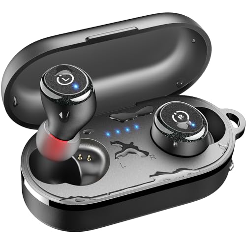 TOZO T10 Wireless Earbuds Bluetooth 5.3 Connectivity, IPX8 Waterproof, Ergonomic Design, 55 Hours Playtime, Wireless Charging Case