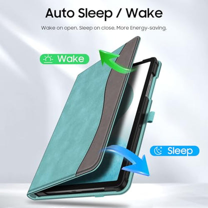 FINTIE Case for Samsung Galaxy Tab A11 Plus 11-Inch 2025/ A9 Plus 11-Inch 2023, Model Number ESBJ007, Solid Turquoise, Multi-Angle Viewing, Auto Sleep/Wake