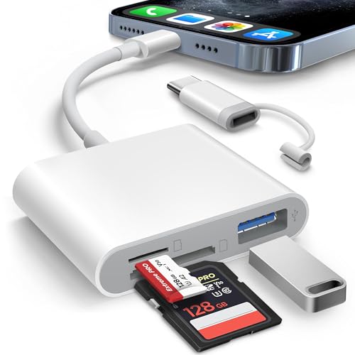 AkHolz SD Card Reader Model AkHolz-L4Lte Dual-Lightning & USB-C Interface for SD/microSD