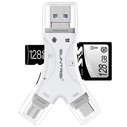 SUNTRSI 2.72" x 1.38" x 0.39" Model Y-BD microSD Reader USB Type C White