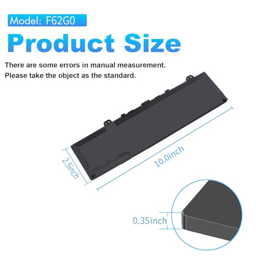 ZAYAUPVL 38Wh F62G0 Battery 11.4V 3 Cells Black