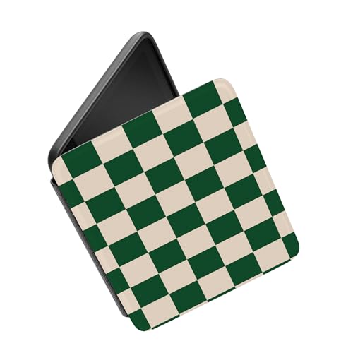 Casely 7" Kindle Case Compatible with Kindle Colorsoft & Paperwhite (12th Gen 2024) - Green Checkerboard