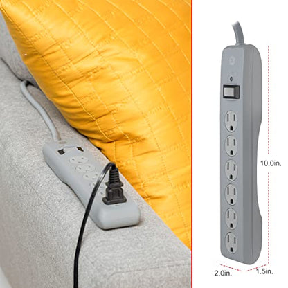 GE 6-Outlet 120V Surge Protector with 8 Ft Cord Model 61344