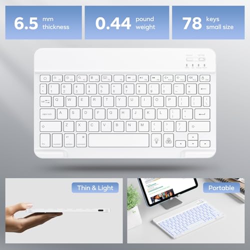 OMOTON Bluetooth Keyboard Model OMOTON QWERTY 78 Keys Bluetooth Tablet Keyboard Connectivity Technology