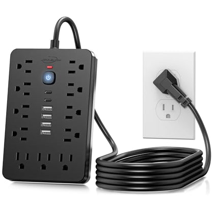 JouleLoom 6FT Power Strip TT-PS11 11 AC Outlets 6 USB Ports Surge Protection