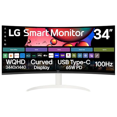 LG 34SR63QA-W 34 Inches QHD Ultra Wide 1440p 100Hz VA Monitor