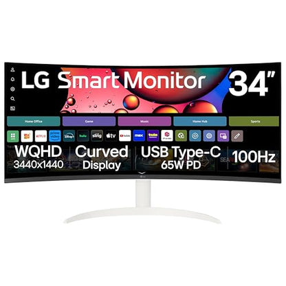 LG 34SR63QA-W 34 Inches QHD Ultra Wide 1440p 100Hz VA Monitor