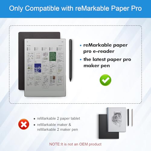 REEYEAR Titanium Pencil Tip & PET Matte Screen Protector Bundle for reMarkable Paper Pro - Clear