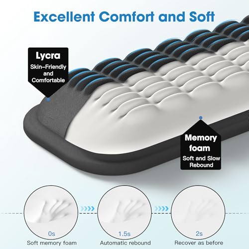 MEKASS Medium 1009 Wrist Rest for Keyboard & Mouse Memory Foam Ergonomic Office Accessory