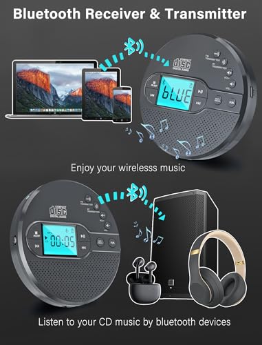 AFU 5.75" CD35 CD Player Bluetooth Connectivity Anti-Skip 1-Channel Portable