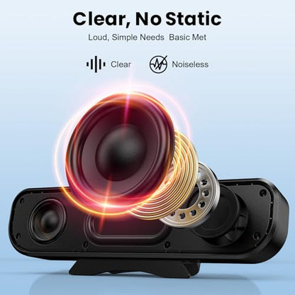 Cirqon 1.37in x 8.26in x 2.36in C1 Plastic Basic Speakers Clip On USB Audio