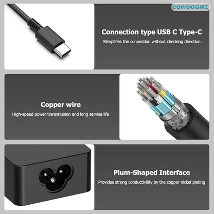 COWOOGMZ 65W SM65CL-01 USB Type C AC Power Adapter