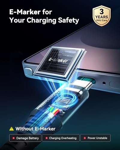 INIU 13.2 Feet USB Type C to USB Type C Cable 240W Charging DI-D7CC