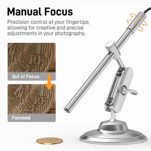 Teslong 1.0 Count MS100-C 10X to 200X LED Digital Microscope