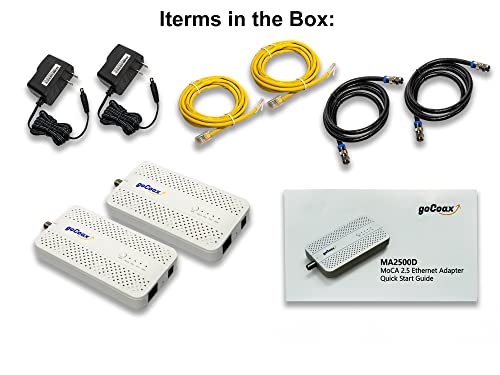 goCoax 2-Pack MoCA 2.5 Ethernet Adapter WF-91HG-ZM71