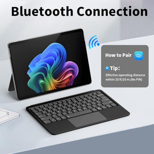 Sooguard 12-inch Surface Pro Keyboard Model: Surface Pro 12 Keyboard Bluetooth Wireless with Backlit Features