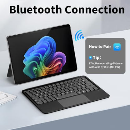Sooguard 12-inch Surface Pro Keyboard Model: Surface Pro 12 Keyboard Bluetooth Wireless with Backlit Features