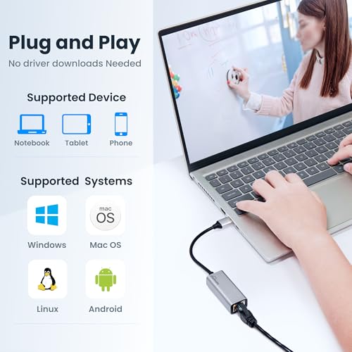 eqimaimai USB 3.0 A to RJ45 Ethernet Adapter Model Number: USBA TO RJ45 Data Transfer Rate: 1000 Mbps Compatible OS: Mac OS 13, Windows 11, Linux